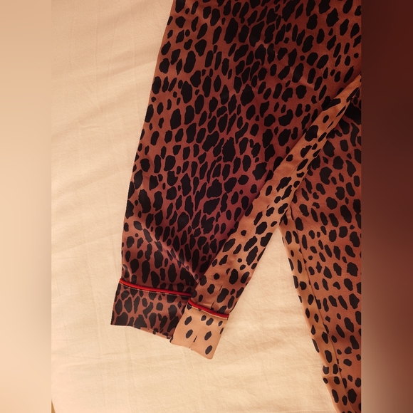 NWT Animal Print GOOD AMERICAN Cropped Pajama Top + Drawstring Pants S / 1 SET - Picture 13 of 16